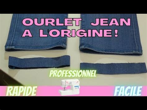 Comment coudre un ourlet de jean à l origine YouTube