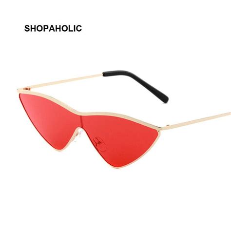 Cat Eye Sunglasses Women Brand Designer Sun Glasses For Women One Piece