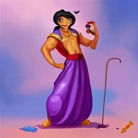 Cartoon Character Wearing Baggy Oversized Large Aladdin Pants Make