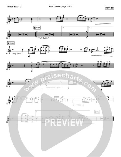 Rest On Us Tenor Sax Sheet Music Pdf Maverick City Music Upperroom