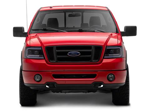 F 150 Led C Bar Projector Headlights Gloss Black Housing Smoked Lens 04 08 F 150 Free Shipping