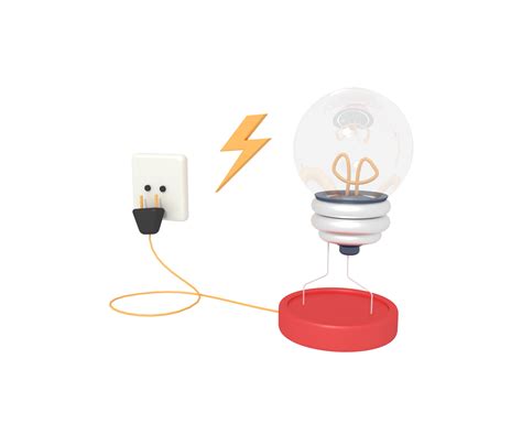 D Illustration Of Light Bulb And Unplug Png