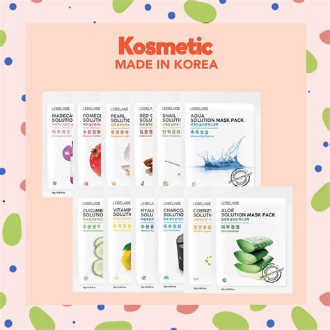 [LEBELAGE] Solution Mask Pack - 25g / Bundle of 10Pc / KOSMETICPH ...