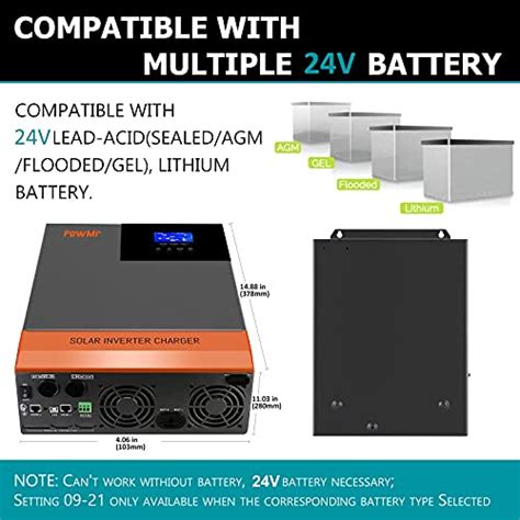 3000w Solar Inverter Pure Sine Wave 24vdc To 110vac Off Grid Power