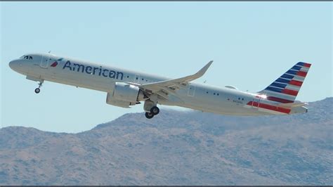 American Airlines Airbus A321 253NX N458AL Takeoff From PHX YouTube