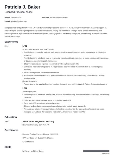 38 Practical Nursing Resume Examples That You Can Imitate