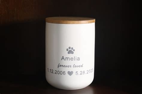 Personalized Dog Urn Pawprints Pet Urns Small Ceramic - Etsy