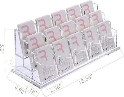 Buy Sanrui Acrylic Vertical Business Card Holder For Desk Multiple