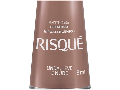 Esmalte Risqu Nude Cremoso Linda Leve E Nude