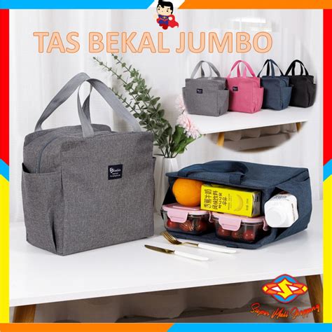 Jual SMS Tas Bekal Makanan Jumbo Anti Air Makanan Bento Elegan