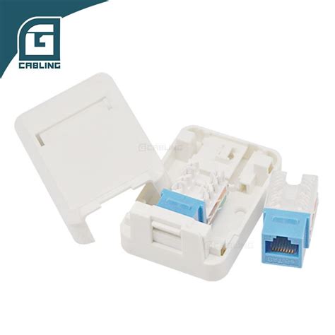 Rj Cat E Cat Utp Network Surface Outlet Plastic Connection Box For