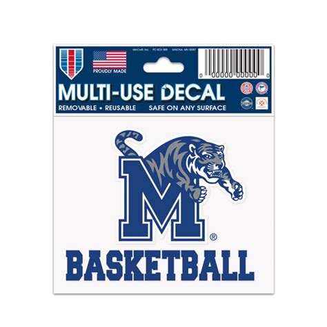 Memphis Tigers Blue and Grey Logo Basketball Decal | Tiger Bookstore