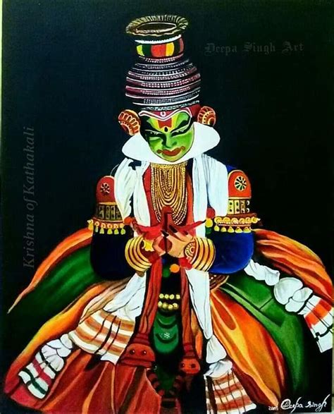 Krishna Of Kathakali Painting By Deepa Singh Fine Art America