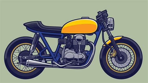 Nackte Cafe Racer Motorrad Bobber Style 2129055 Vektor Kunst Bei Vecteezy