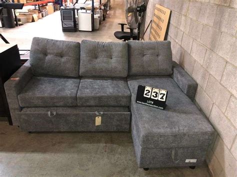 GRAY L-SHAPED SLEEPER SOFA - Bentley & Associates, LLC