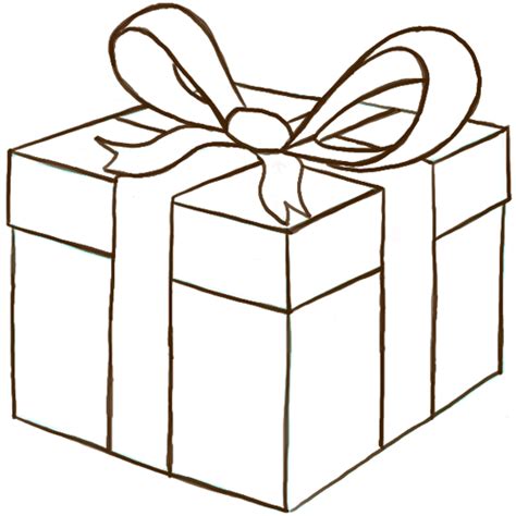 How to Draw a Wrapped Gift or Present with Ribbon and Bow – How to Draw Step by Step Drawing ...