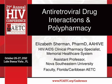 PPT Antiretroviral Drug Interactions Polypharmacy PowerPoint