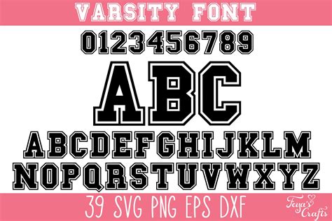 Varsity Font Ttf Svg Varsity Font Layered Svg College Font Off