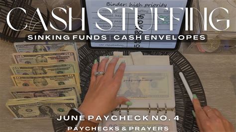 Cash Stuffing 2 030 June Paycheck 4 Sinking Funds Cash Envelopes Cash Envelope System