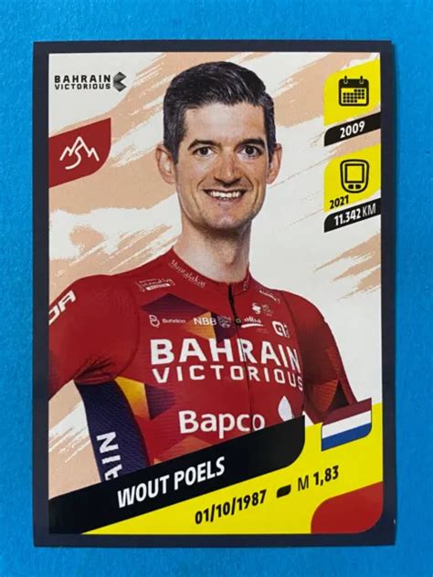 PANINI TOUR DE France 2022 Figurina N 105 Wout Poels Bahrain Victorious