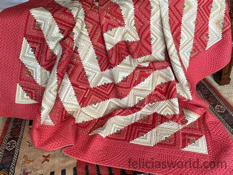 How To Make Quilt Using Stash Fabrics Felicia S World Log Cabin Quilt