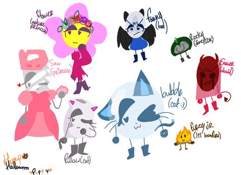 Bfb Tpot Halloween Costumes Au 2 🌸lilpupcake~🖤 Illustrations Art Street