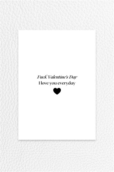 Valentines Card Fuck Valentines Day O MY