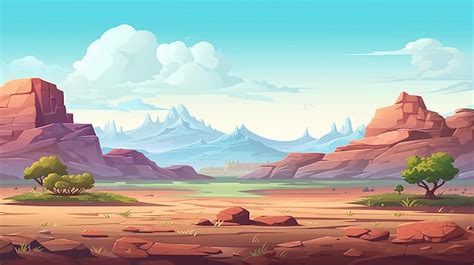 Fundo Sem Emenda Dos Desenhos Animados Da Paisagem Definido Para O Jogo