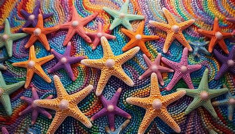 Premium AI Image | a starfish of 1000 colors