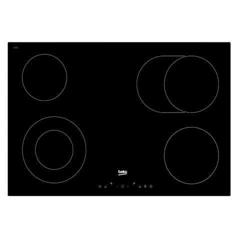 Beko Vitroceramic Built In Hob Black 80 Cm 4 Electric Burners HIC 84401