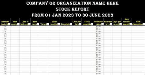 Best 3 Stock Report Templates - Excel Word Template