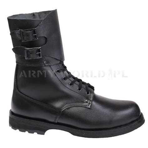 Buty Wojskowe Skórzane Opinacze Czarne black SHOES Military