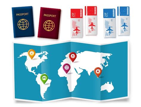 Premium Vector Travel Map Elements Vector Set Travel Trip And Tour