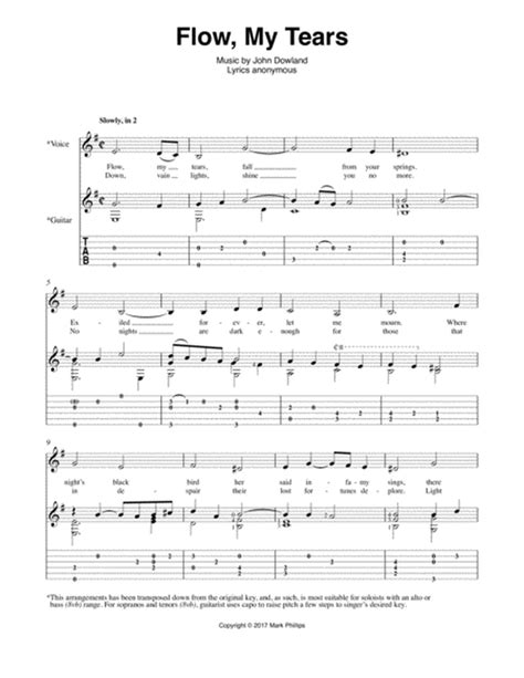 Flow My Tears By John Dowland Classical Guitar Digital Sheet Music Sheet Music Plus