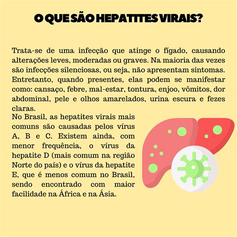 Julho Amarelo M S De Luta Contra As Hepatites Virais Proaf