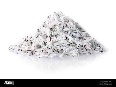 Coconut shavings isolated on white Stock Photo - Alamy