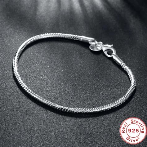 VEHONG Bracelet De Base En Argent Regard 925 Pour Femme Breloque De