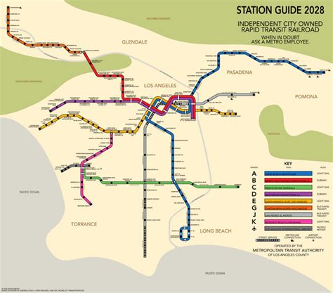 Transit Maps: Official Map: Los Angeles Metro Rail & Busway Map, 2022, la line