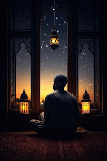 Premium Photo Ramadan Kareem Pray Eid Mubarak Muslim Islam Prayer Man