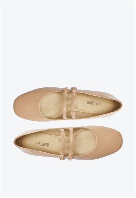 Sapatilha Nude Anacapri Boneca Verniz Tiras Fivelas Zz Mall