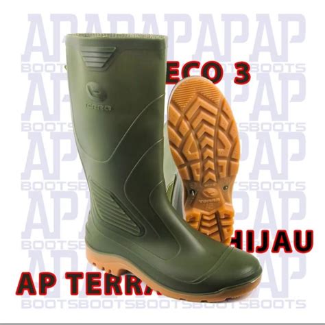 Jual Sepatu AP Terra Boot ECO 3 Boots Hijau Karet Tinggi Panjang Anti