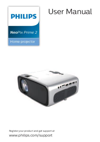 Neopix Prime Tft Lcd Projector User Manual Philips