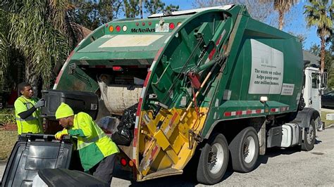 Waste Management Mack MRU McNeilus Rear Loader Garbage Truck After