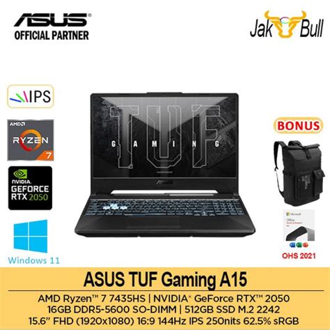 Jual Asus Tuf Gaming A Fa Nfr Ryzen Hs Rtx Gb Ssd Gb