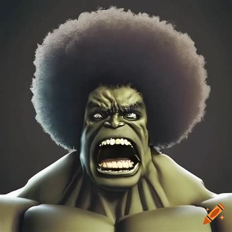 Image Of A Black Incredible Hulk With Afro On Craiyon