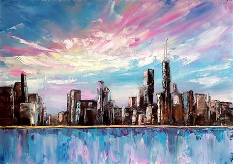 New York City Painting Cityscape Art Original Oil Painting by ...