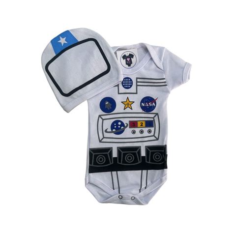 Body Bebe Menino Astronauta Boina Mesversário Temático Shopee