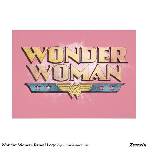 Wonder Woman Pencil Logo | Zazzle | Wonder woman comic, Wonder woman ...