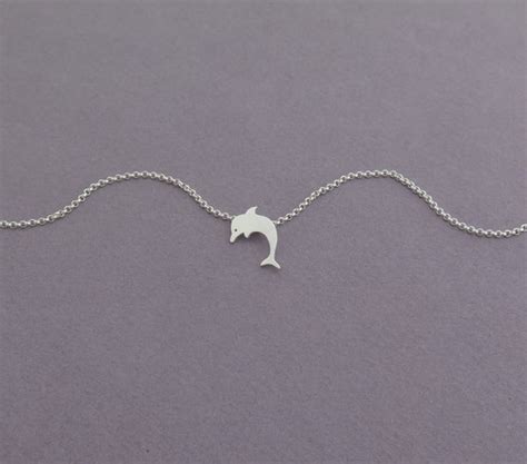 Sterling Silver Dolphin Necklace Pendant Animal Necklace Etsy