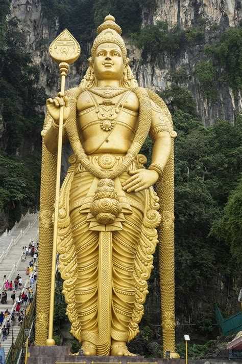 The Batu Caves Lord Murugan Statue And Entrance Near Kuala Lumpur